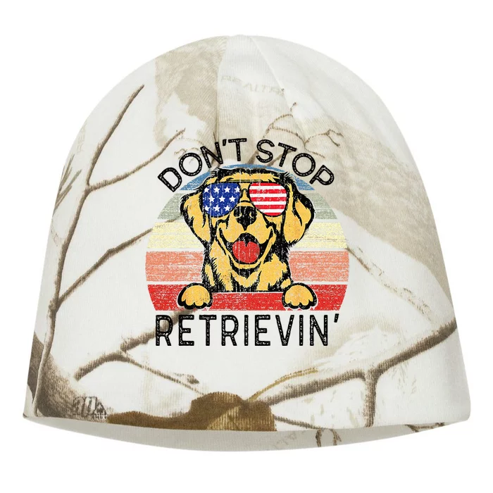 Golden Retriever Dog Dont Stop Retrievin Kati - Camo Knit Beanie