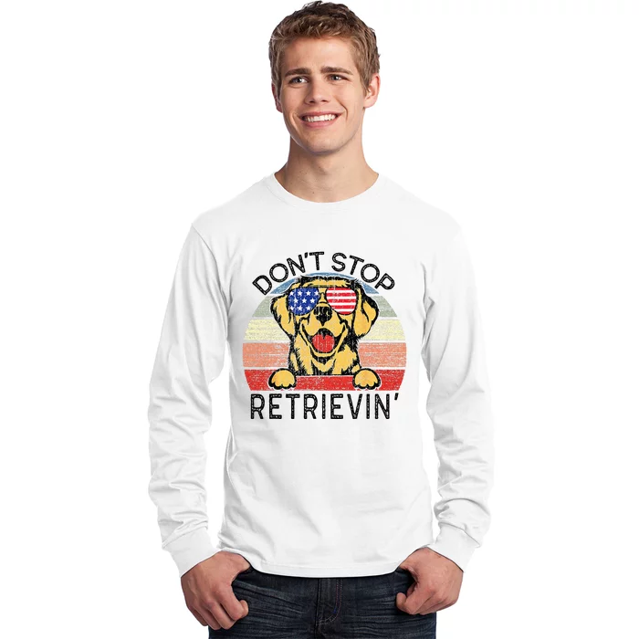 Golden Retriever Dog Dont Stop Retrievin Long Sleeve Shirt