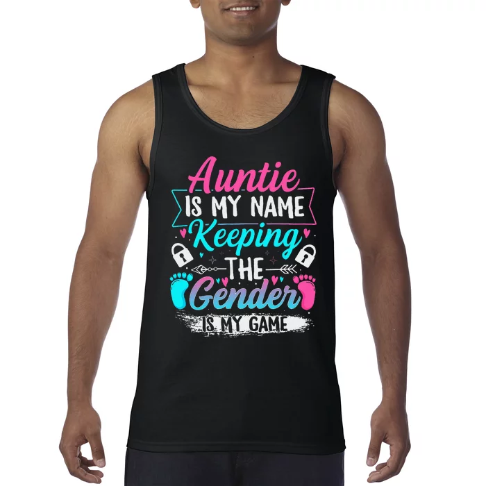 Gender Reveal Design For A Keeper Of The Gender Aunt Tank Top