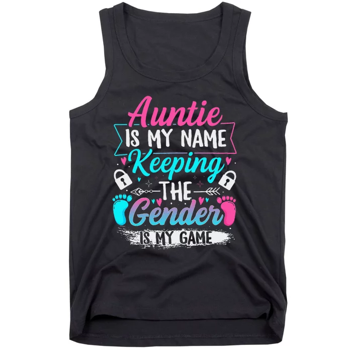 Gender Reveal Design For A Keeper Of The Gender Aunt Tank Top