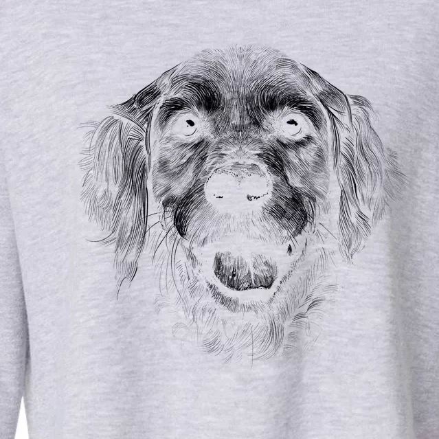 Golden Retriever Dog Cropped Pullover Crew