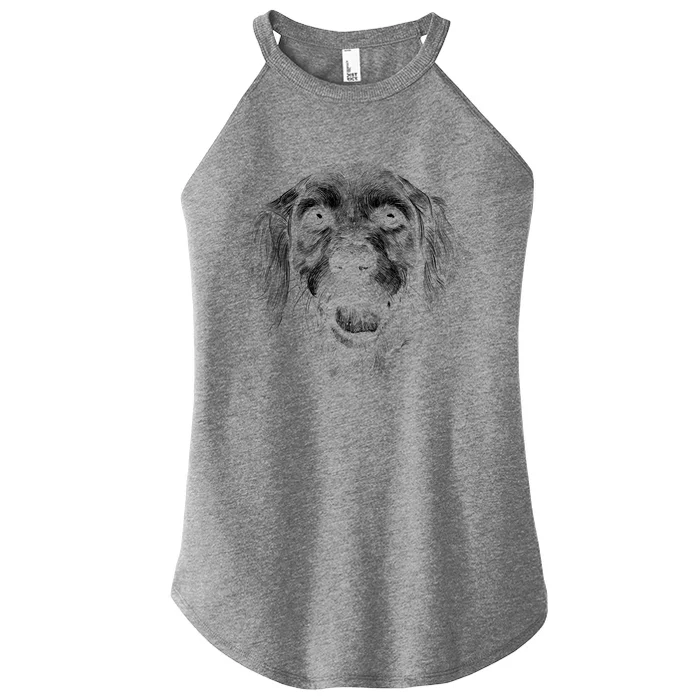 Golden Retriever Dog Women’s Perfect Tri Rocker Tank