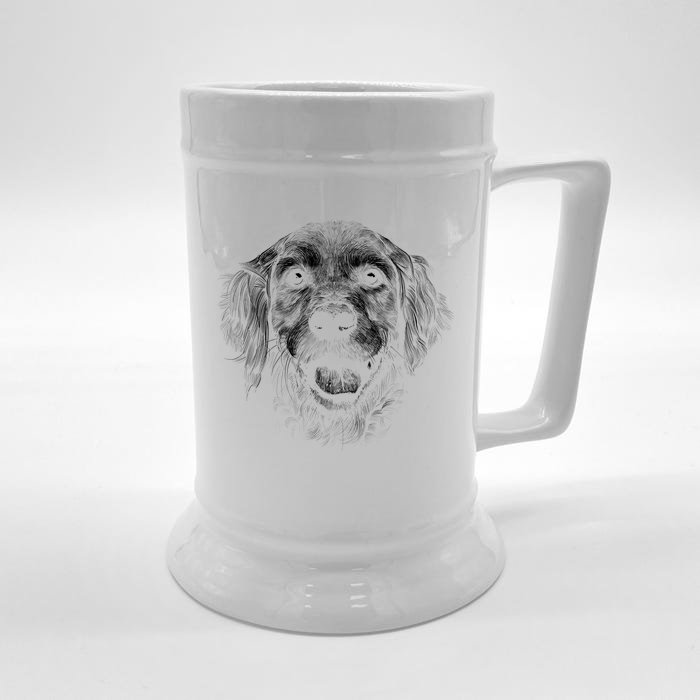 Golden Retriever Dog Front & Back Beer Stein