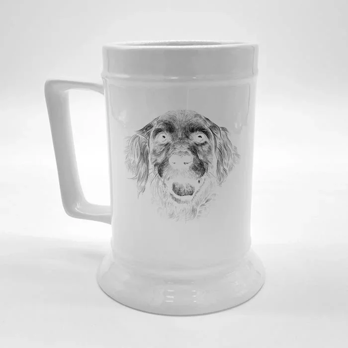 Golden Retriever Dog Front & Back Beer Stein