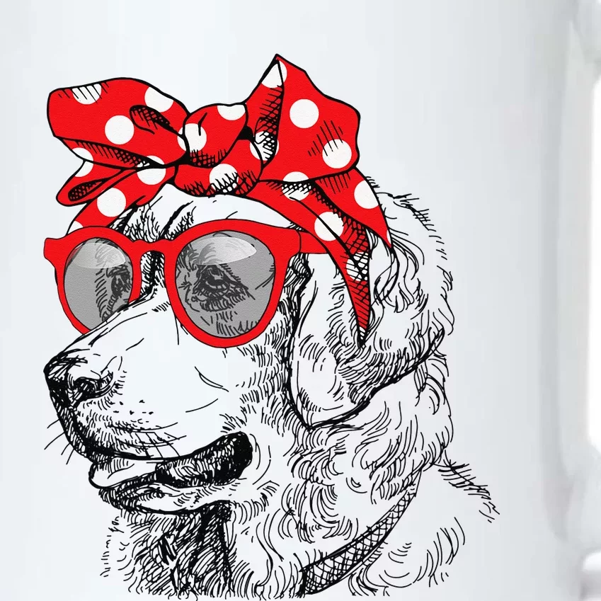 Golden Retriever Dog Mom Bandana Sunglasses Mother's Day Black Color Changing Mug