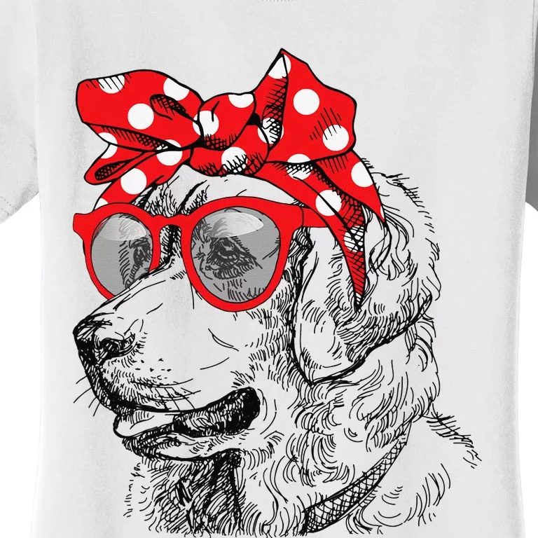 Golden Retriever Dog Mom Bandana Sunglasses Mother's Day Women's T-Shirt