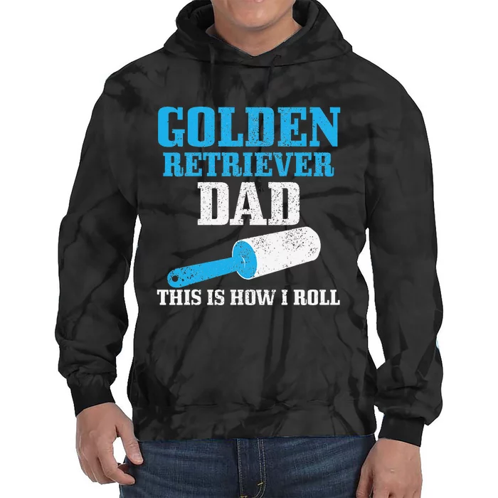 Golden Retriever Dad Dog Hair Funny Golden Retriever Tie Dye Hoodie