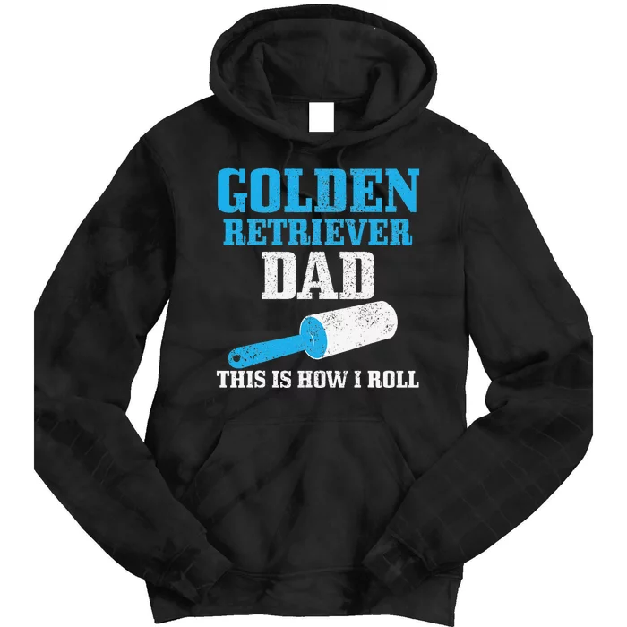 Golden Retriever Dad Dog Hair Funny Golden Retriever Tie Dye Hoodie