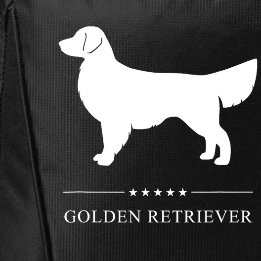 Golden Retriever Dog White Silhouette City Backpack