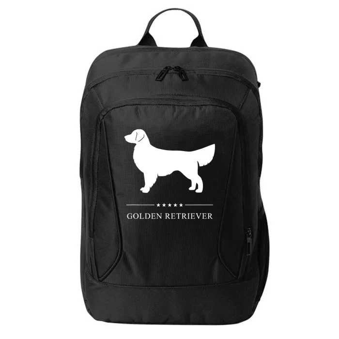 Golden Retriever Dog White Silhouette City Backpack