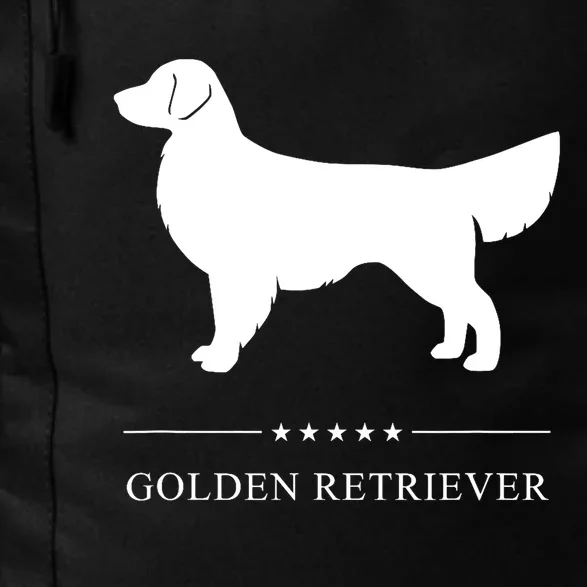 Golden Retriever Dog White Silhouette Daily Commute Backpack