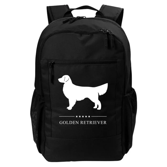 Golden Retriever Dog White Silhouette Daily Commute Backpack