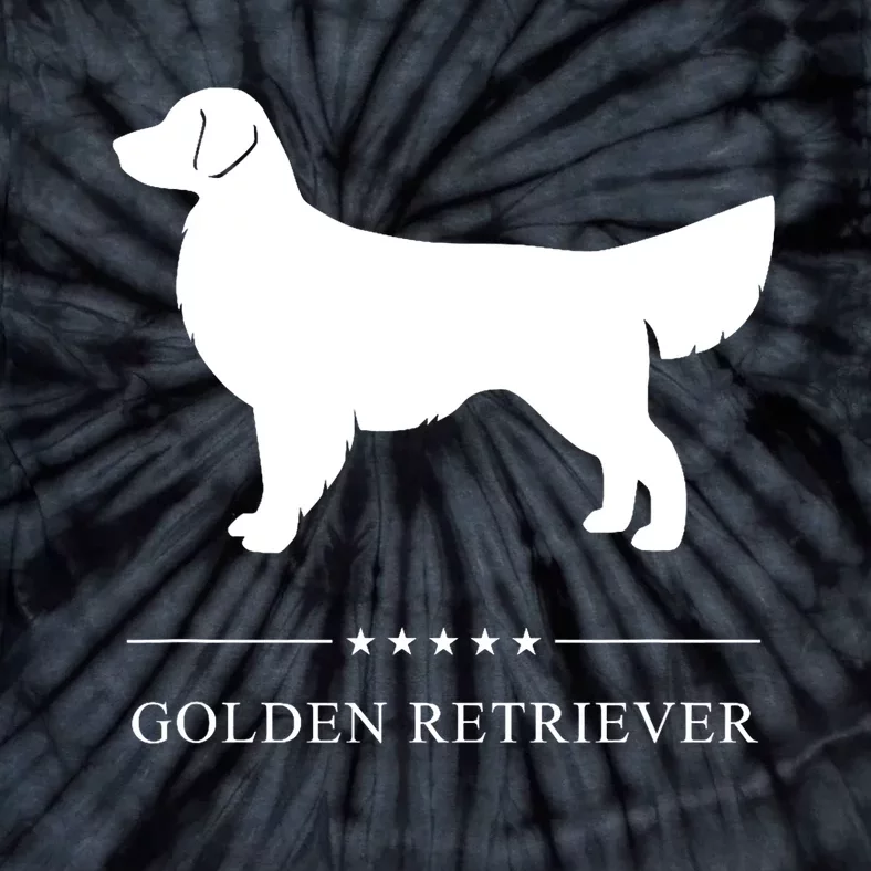 Golden Retriever Dog White Silhouette Tie-Dye T-Shirt