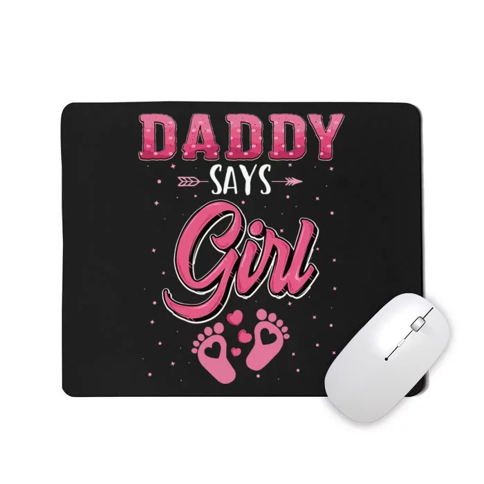 Gender reveal Daddy says baby matching family set Mousepad