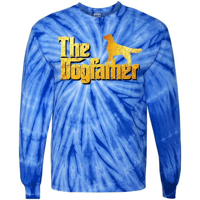 Golden Retriever Dad Gifts Golden Retriever Gift Tie-Dye Long Sleeve Shirt