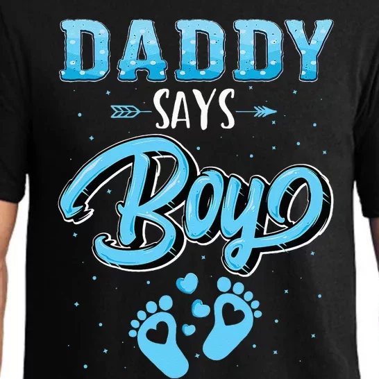 Gender Reveal Daddy Says Boy Baby Matching Family Set Pajama Set