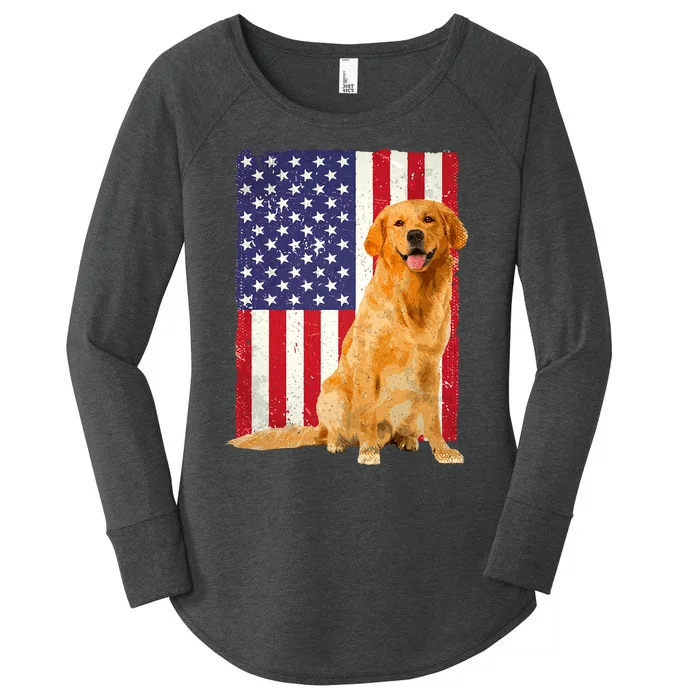 Golden Retriever Design For Golden Retriever Lover Women's Perfect Tri Tunic Long Sleeve Shirt