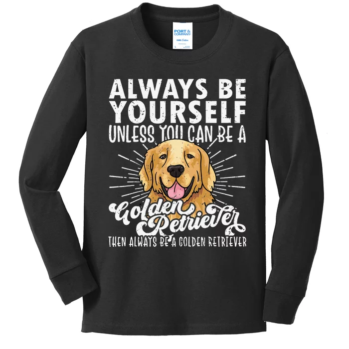 Golden Retriever Dog Lover Tee, Golden Retriever Kids Long Sleeve Shirt