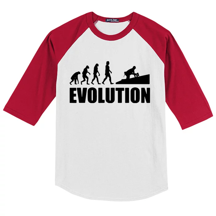 Great Roofer Evolution Design Roofing Craft Roofer Kids Colorblock Raglan Jersey