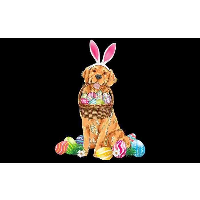 Golden Retriever Easter Day Bunny Eggs Easter Costume Bumper Sticker