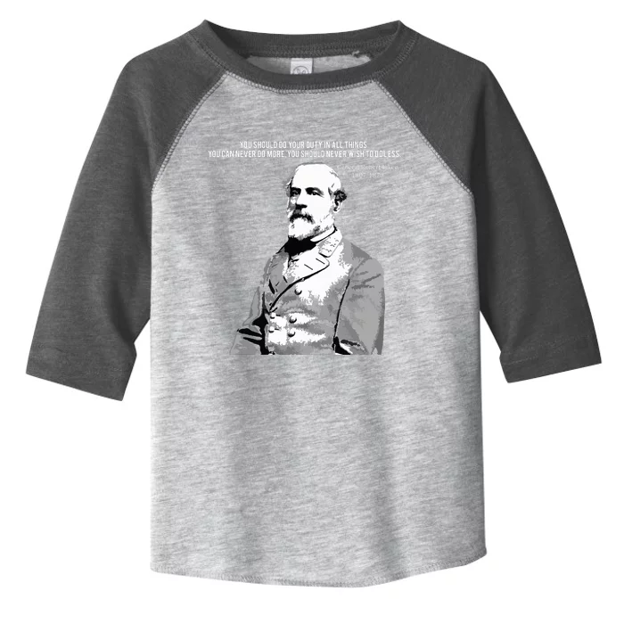 General Robert E Lee Quote Toddler Fine Jersey T-Shirt