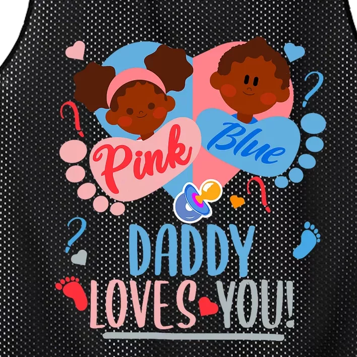 Gender Reveal Ethnic Daddy Loves You Dad Mesh Reversible Basketball Jersey Tank