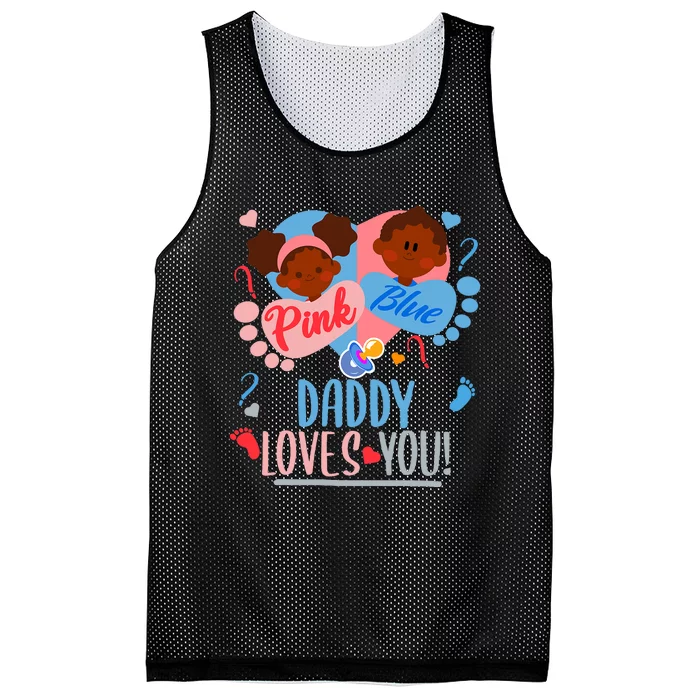 Gender Reveal Ethnic Daddy Loves You Dad Mesh Reversible Basketball Jersey Tank