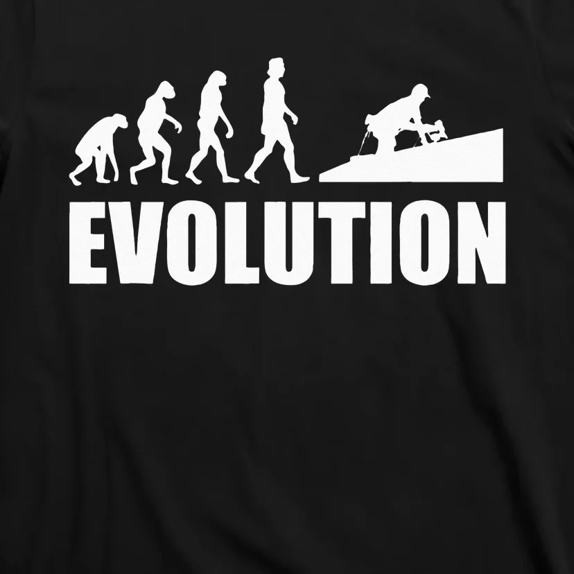 Great Roofer Evolution Design Roofing Craft Roofer T-Shirt