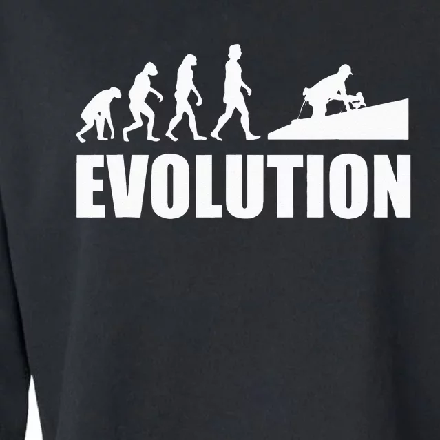 Great Roofer Evolution Design Roofing Craft Roofer Cropped Pullover Crew