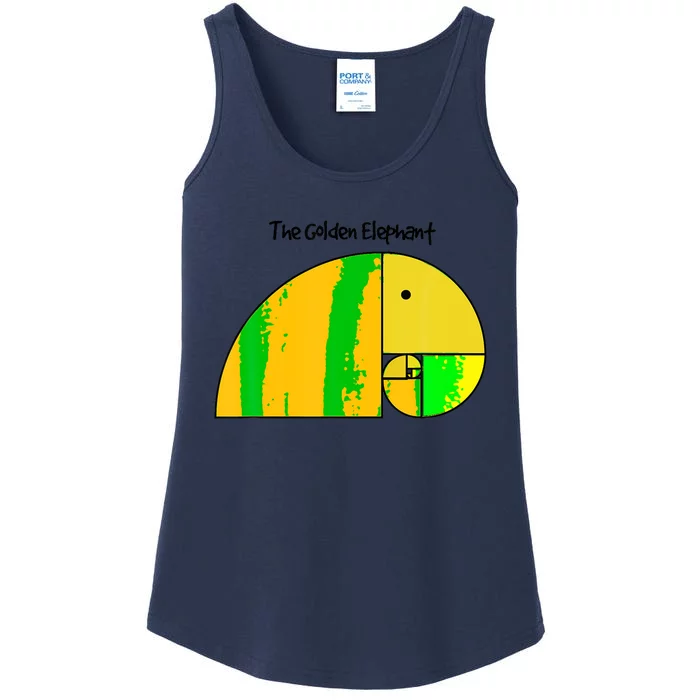 Golden Ratio Elephant Fibonacci Ladies Essential Tank