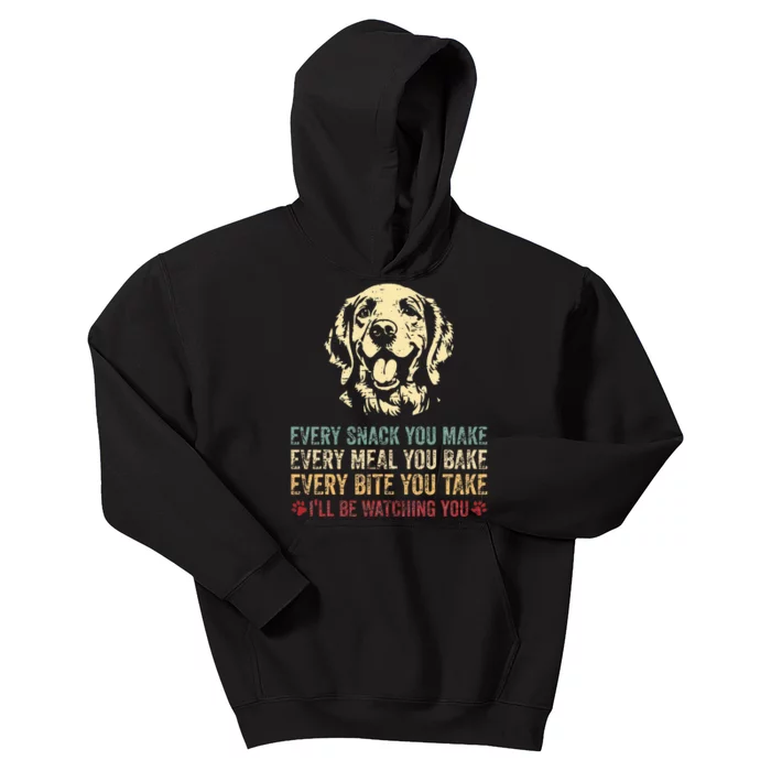 Golden Retriever Every Snack You Make Dog Golden Retriever Kids Hoodie