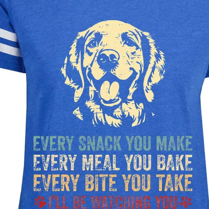 Golden Retriever Every Snack You Make Dog Golden Retriever Enza Ladies Jersey Football T-Shirt