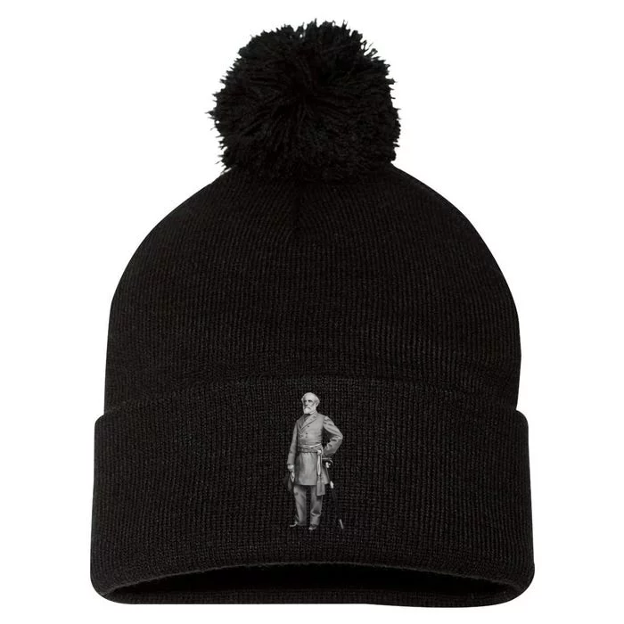 General Robert E Lee Standing Pom Pom 12in Knit Beanie