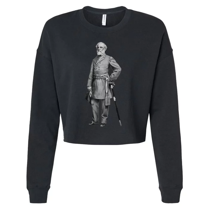 General Robert E Lee Standing Cropped Pullover Crew