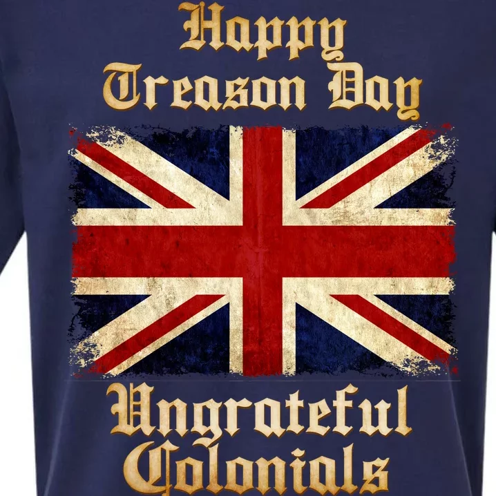 Great Britain Happy Treason Day Ungrateful Colonials Sueded Cloud Jersey T-Shirt