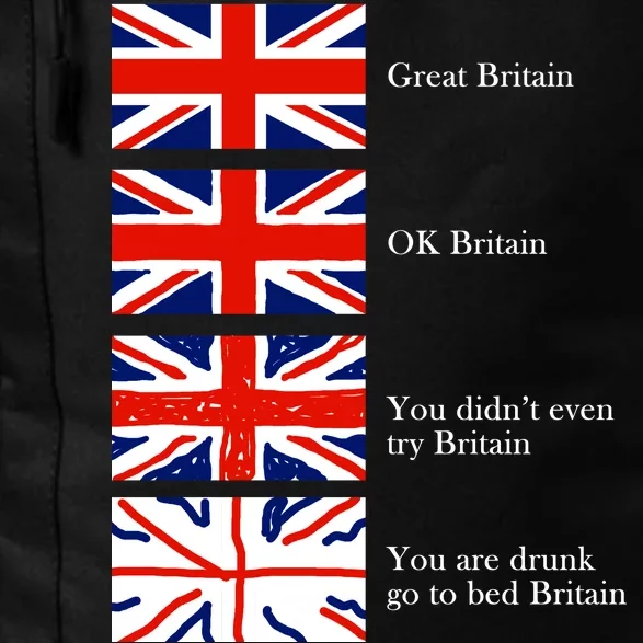 Great Britain OK Britain Funny Sarcastic Daily Commute Backpack