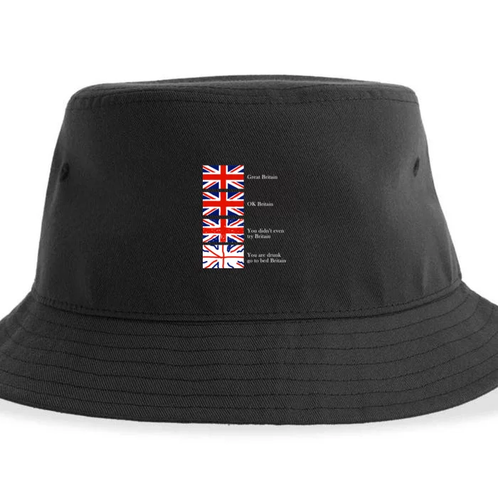 Great Britain OK Britain Funny Sarcastic Sustainable Bucket Hat