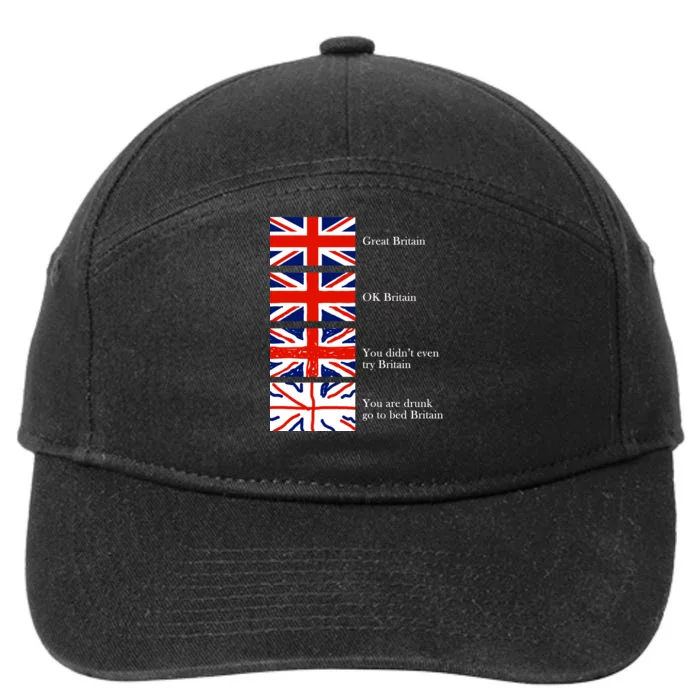 Great Britain OK Britain Funny Sarcastic 7-Panel Snapback Hat