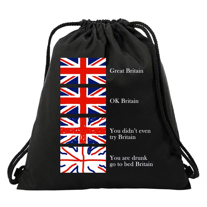 Great Britain OK Britain Funny Sarcastic Drawstring Bag