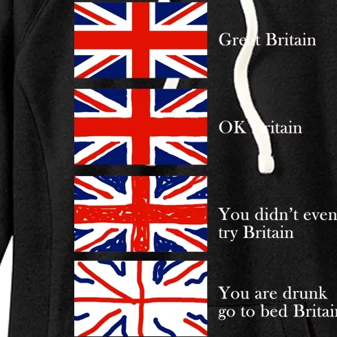 Great Britain OK Britain Funny Sarcastic Women's Fleece Hoodie