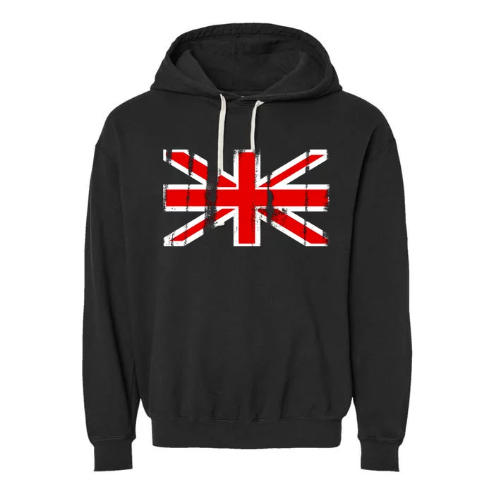 Great Britain Vintage British Union Flag Garment-Dyed Fleece Hoodie