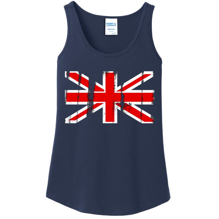 Great Britain Vintage British Union Flag Ladies Essential Tank