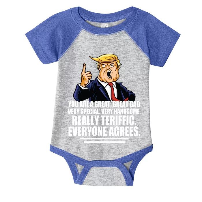 Great Dad! Everyone Agrees Trump Funny Father Infant Baby Jersey Bodysuit