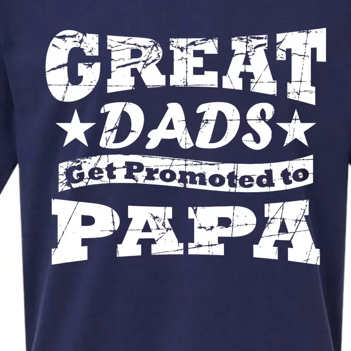 Great Dads Get Promoted To Papa Sueded Cloud Jersey T-Shirt