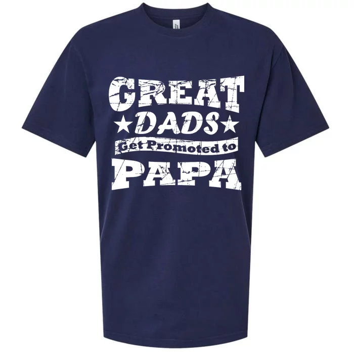 Great Dads Get Promoted To Papa Sueded Cloud Jersey T-Shirt