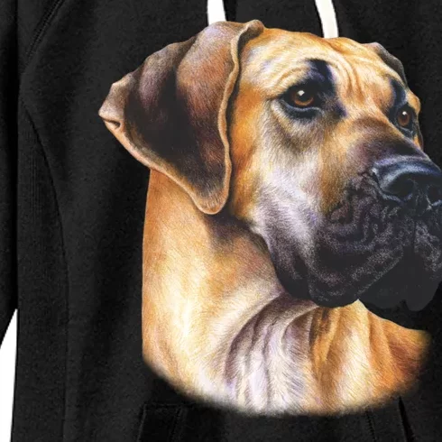 Great Dane Face Women's Fleece Hoodie