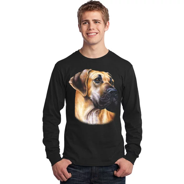 Great Dane Face Tall Long Sleeve T-Shirt