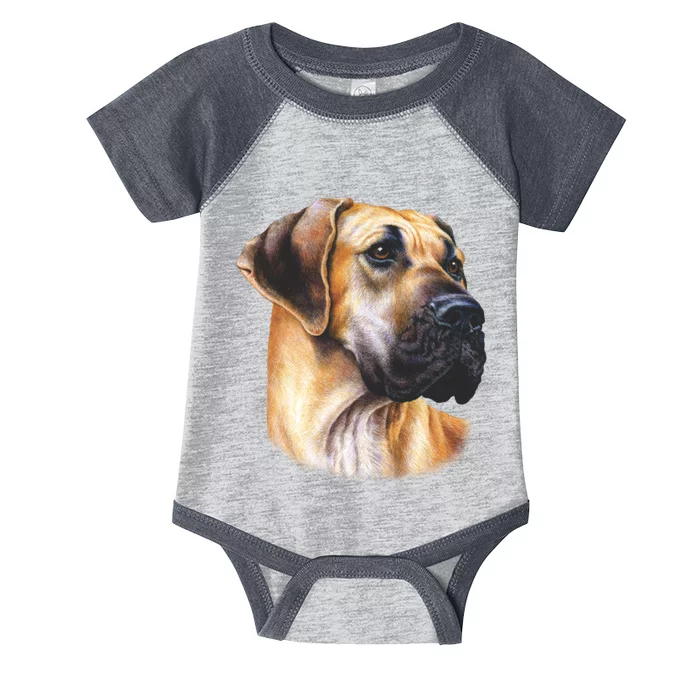 Great Dane Face Infant Baby Jersey Bodysuit