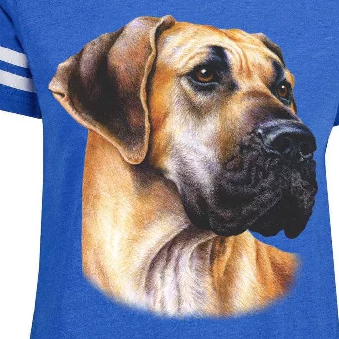 Great Dane Face Enza Ladies Jersey Football T-Shirt