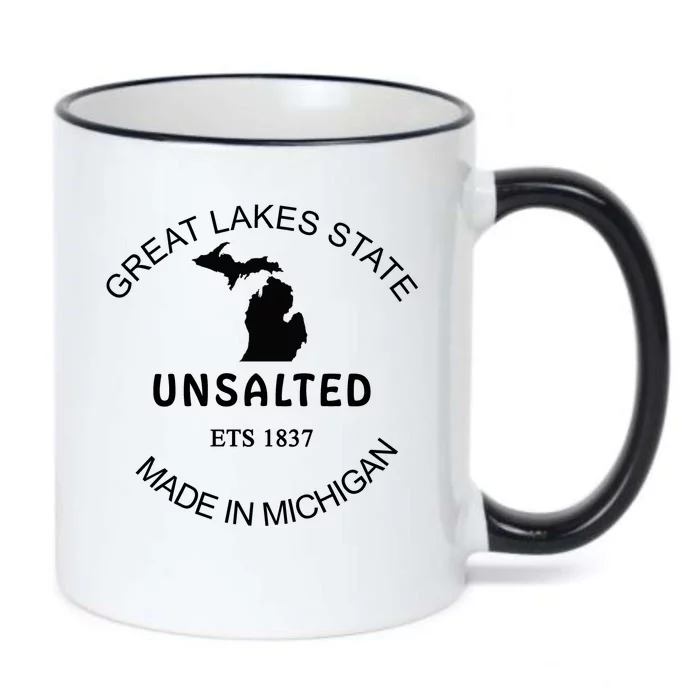 Great Lakes State Unsalted Est 1837 Made In Michigan Black Color Changing Mug